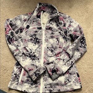 Lululemon Athletica Floral Jacket - Gray and Pink